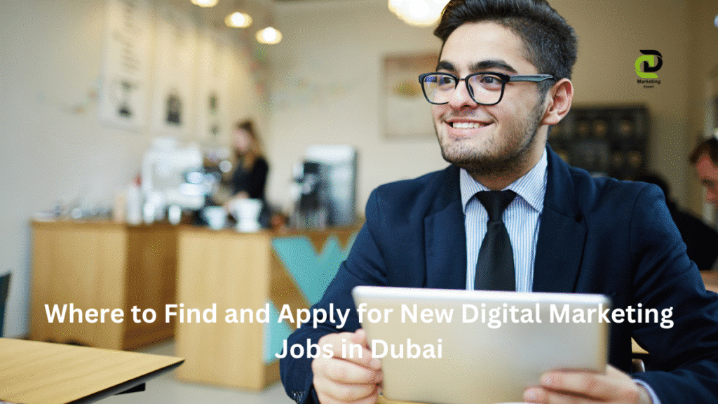 New Digital Marketing jobs in Dubai – diverse digital marketing professionals collaborating in a modern Dubai office